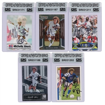 1994-2011 Assorted Brands Michelle Akers Signed Soccer Cards Collection (49)